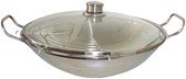 Sartén Para Wok/Sofrito Bosch Home Wok Set Hez390090 Acero Inoxidable, Ø 35 Cm, 3 Partes Hez390090