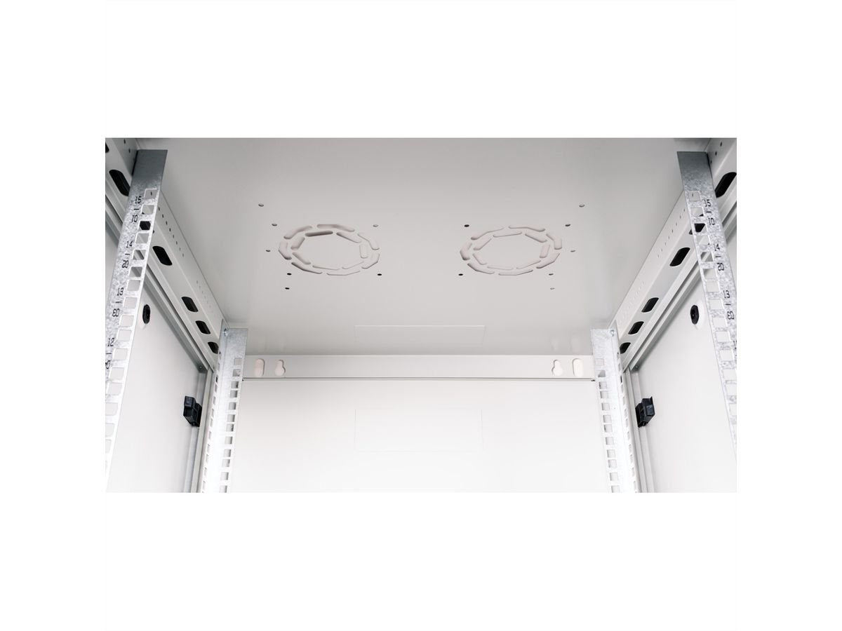 Roline 19-Zoll Wandgehuse Basic Plus 15he, 600x600 Bxt Grau
