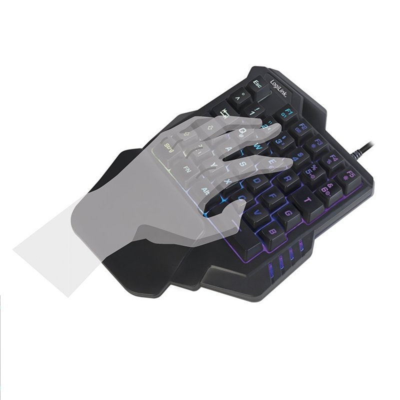 Logilink Id0181 Teclado Inglés Gaming Cable Usb Negro