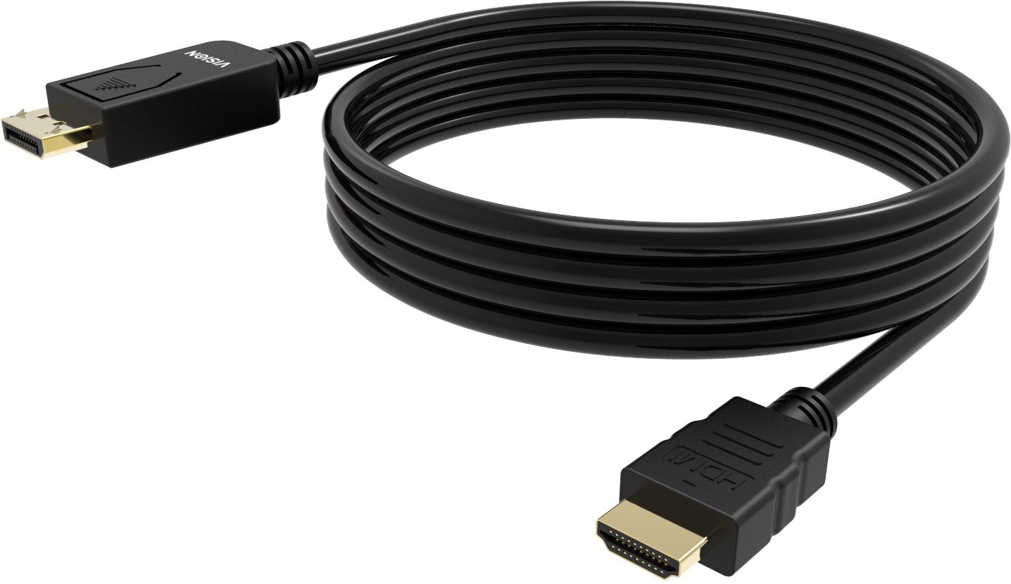 Vision Tc 2mdphdmi/Bl Adaptador De Cable De Vídeo 2 M Displayport Hdmi Tipo A [Estándar] Negro