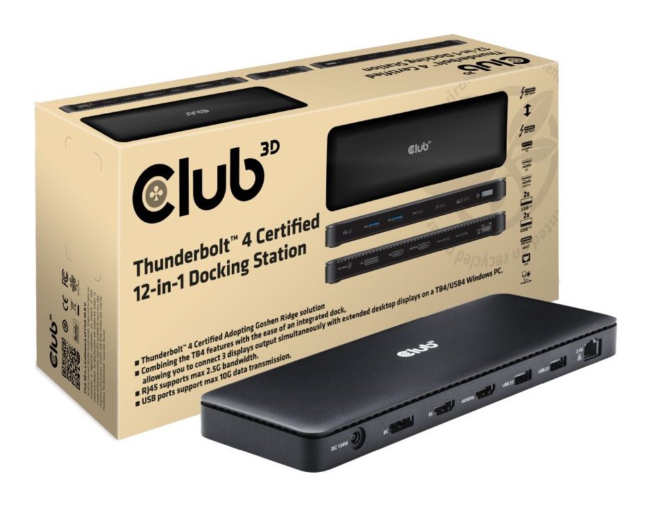EAN 8719214472955 - CLUB3D Thunderbolt 4 Certified 11-in-1 estación dock para móvil Universal Negro imagen 4