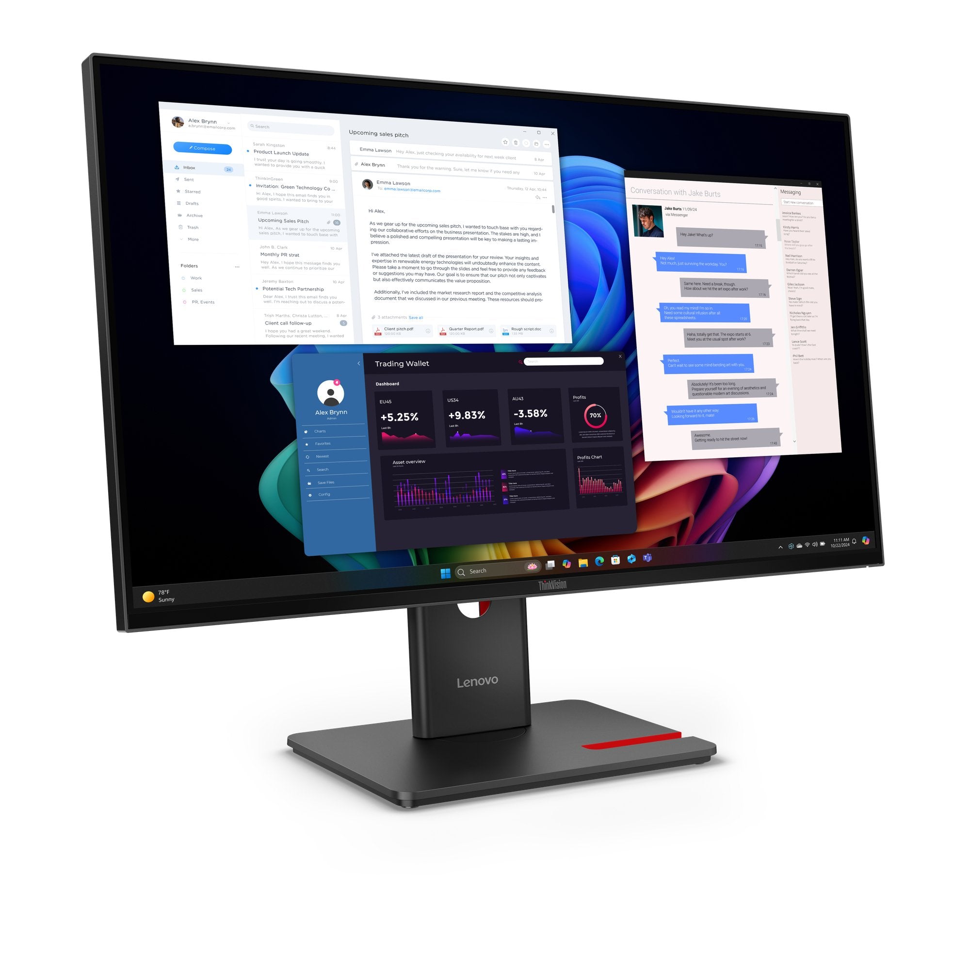 Lenovo Thinkvision T27ud-40 27 3840x2160 Hdmi 3y Warranty