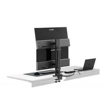 Alogic Elevate 34  Dual Vertical Monitor Stand Space Grey