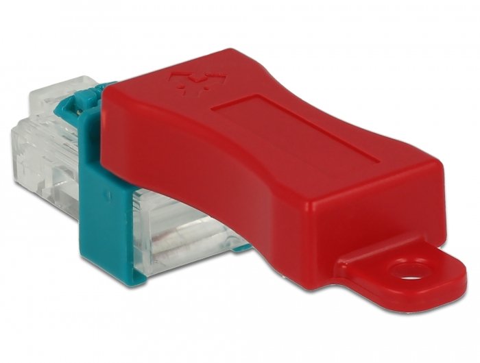 Delock 86425 Bloqueador De Puerto Llave De Bloqueador De Puerto Rj-45 Rojo 6 Pieza(S), Soporte Turquesa, Llave De Bloqueador De Puerto, Rj-45, Rojo, 6 Pieza(S), Bolsa De Plástico, 23 Mm