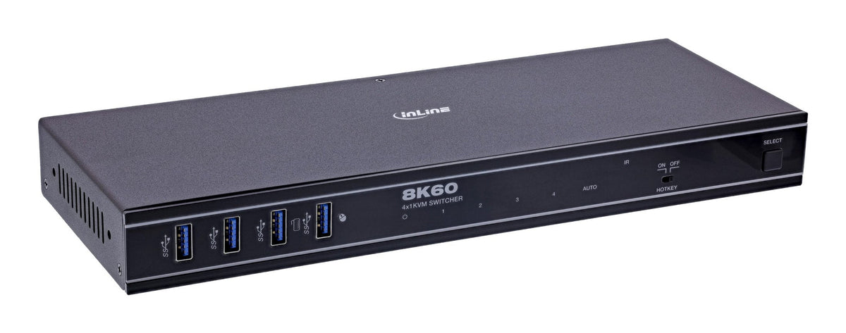 Inline Kvm Switch, 4x1 ,Hdmi 8k/60hz, Usb 3.2 Hub