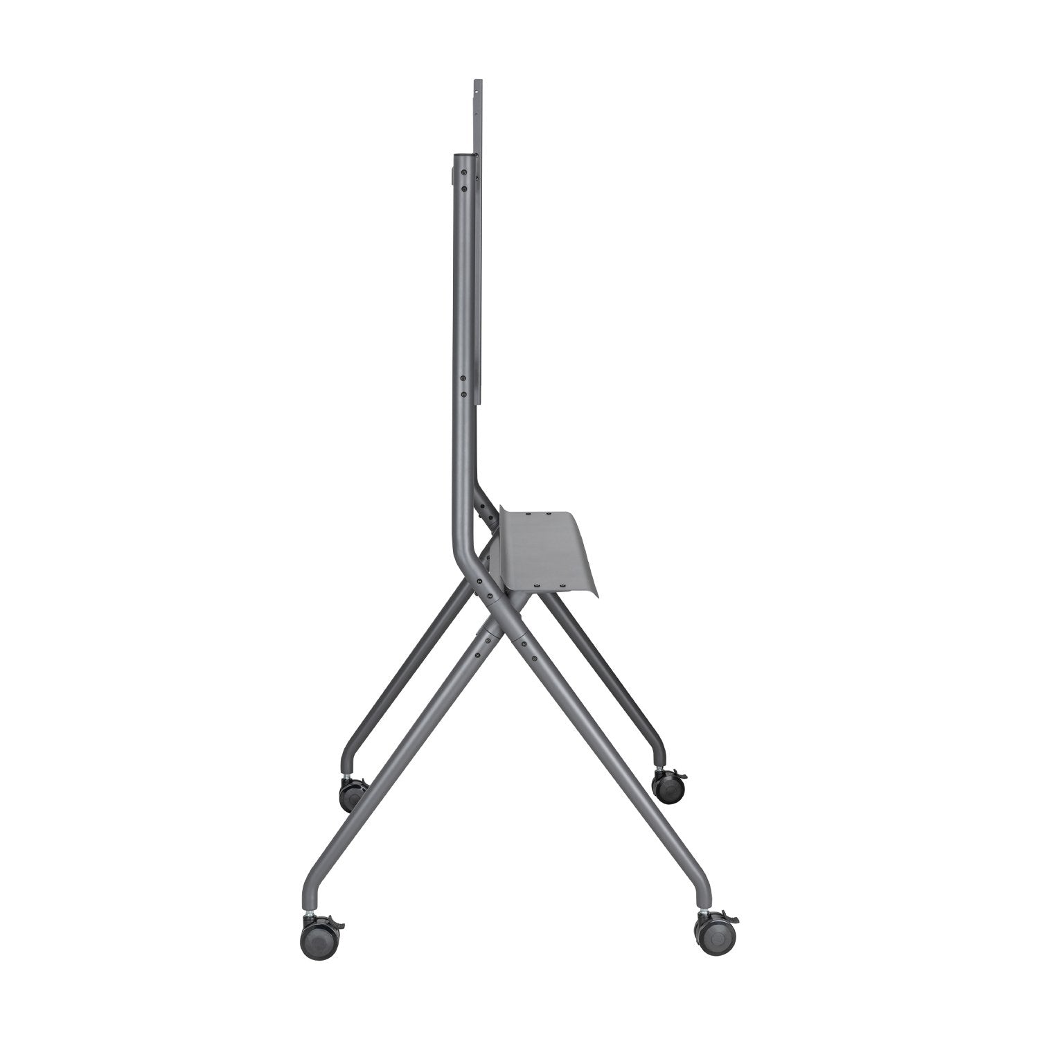 Aisens Soporte De Suelo Pro Con Rueda - 1 Bandeja Para Pantalla Interactiva/Tv 120kg De 50-86 - Negro