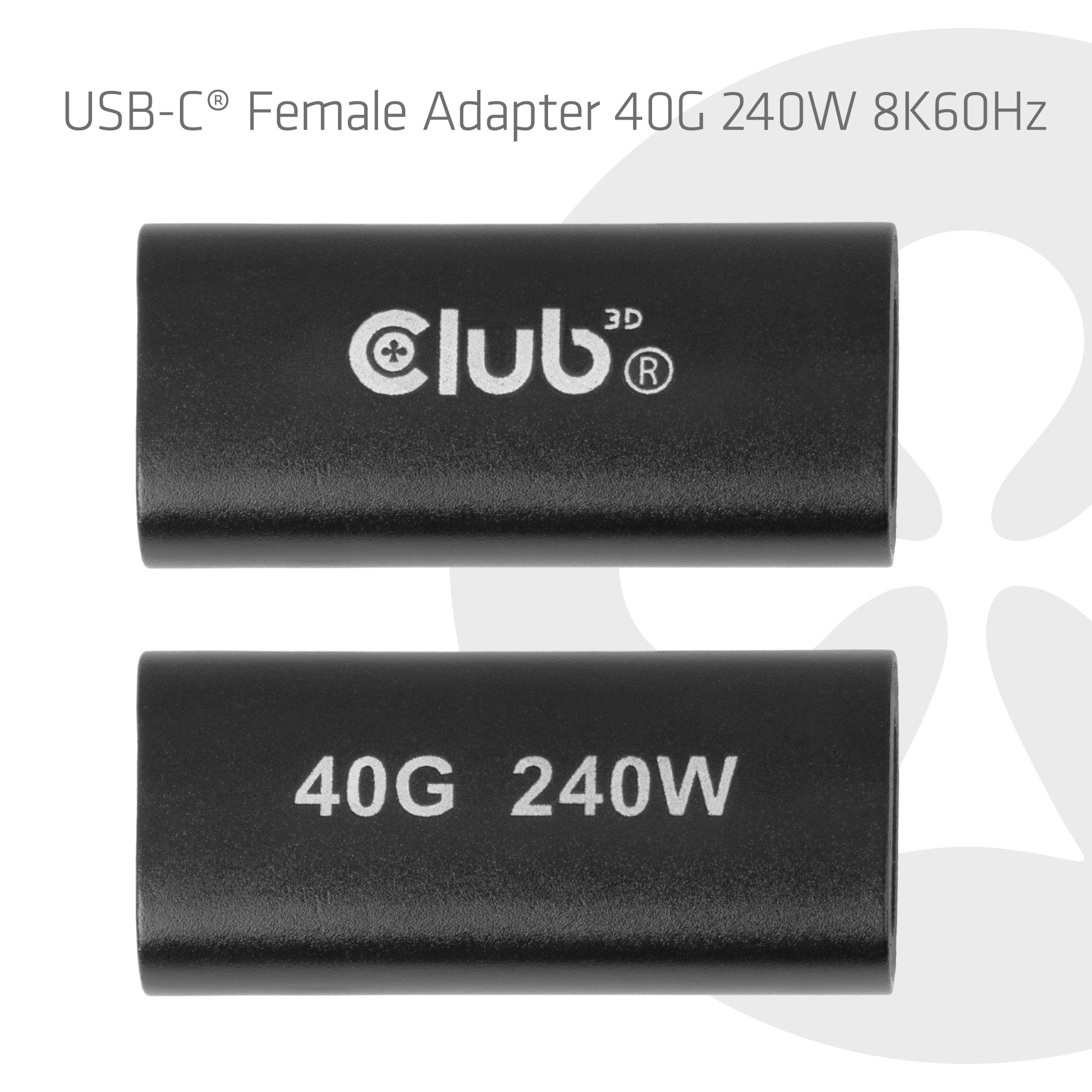 Club3d Adapter Usb-C > Usb-C 40gbps 240w 8k@60hz H/H Retail