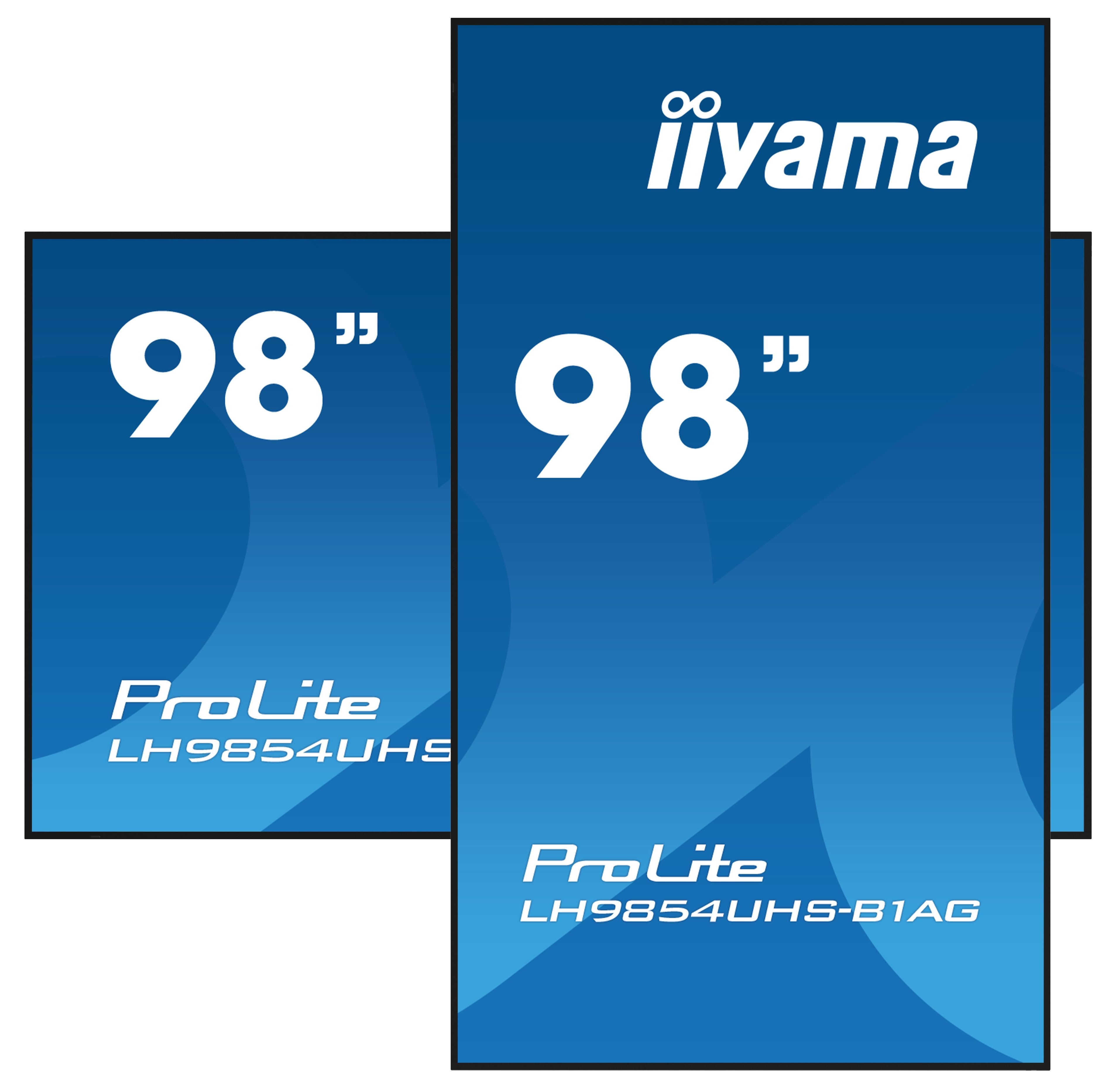 Iiyama Lh9854uhs-B1ag Pantalla Señalización 2,48 M (97.5") Lcd Wifi 500 Cd / M² 4k Ultra Hd Negro Procesador Incorporado Android 11 24/7