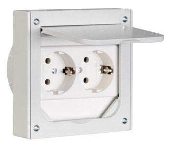 Abl 1632490 Schuko-Steckdose 2f Einbau Ot Alu-Guss Ip41