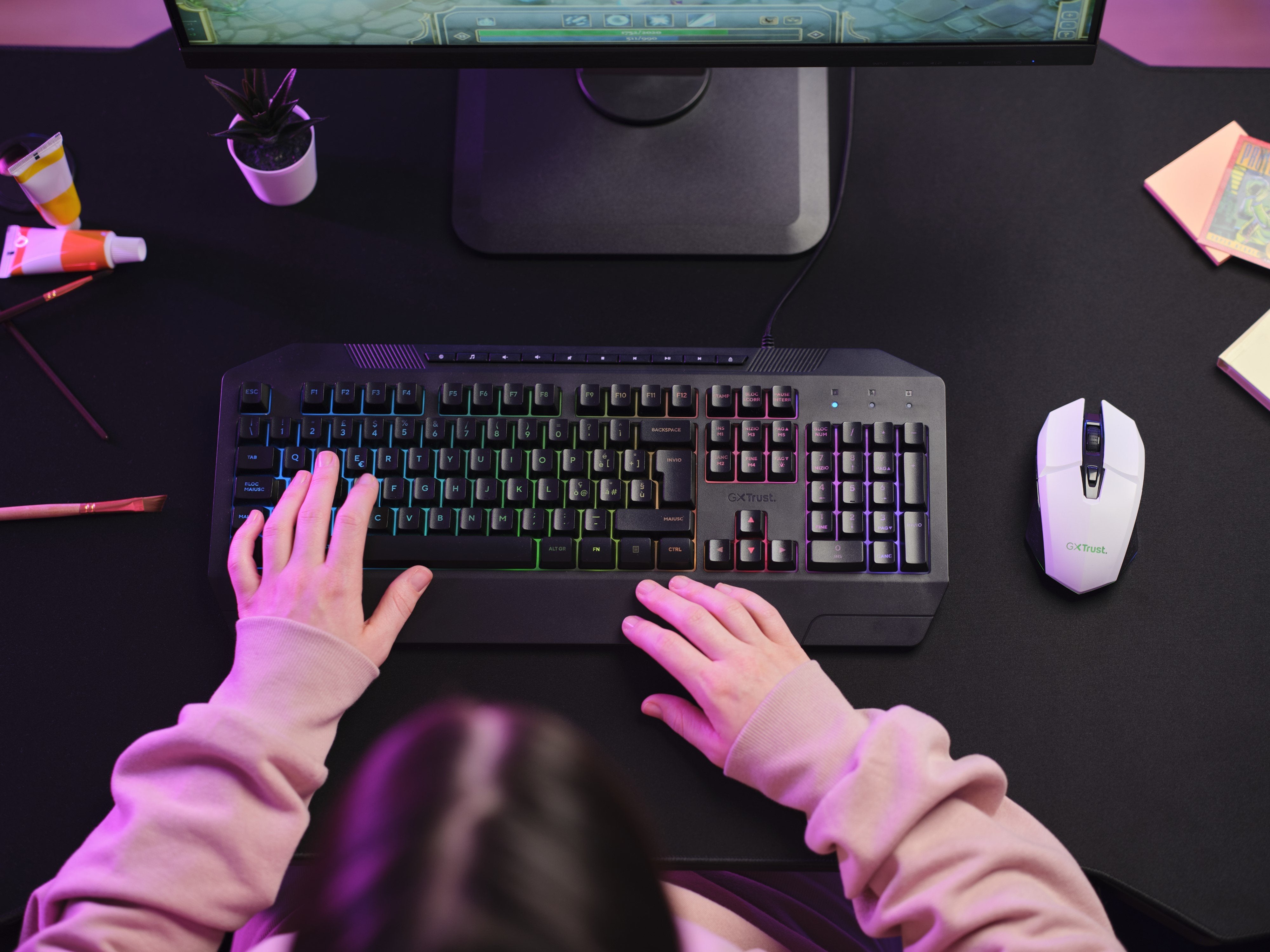 Ratón Gaming Inalámbrico Trust Gaming Gxt 110 Felox Batería Recargable Hasta 4800 Dpi Blanco