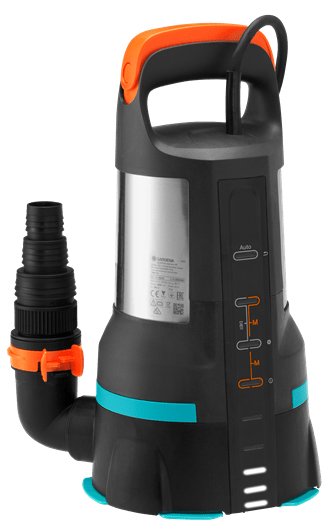Bomba Sumergible De Agua Limpia/Sucia Gardena  19500 Aquasensor, Bomba Sumergible/De Presión (Negro/Acero Inoxidable, 860 Vatios)