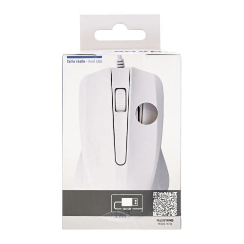 EAN 3303170100363 - T'nB MSHARKWH ratón Universal Ambidextro USB tipo A Óptico 1000 DPI imagen 4