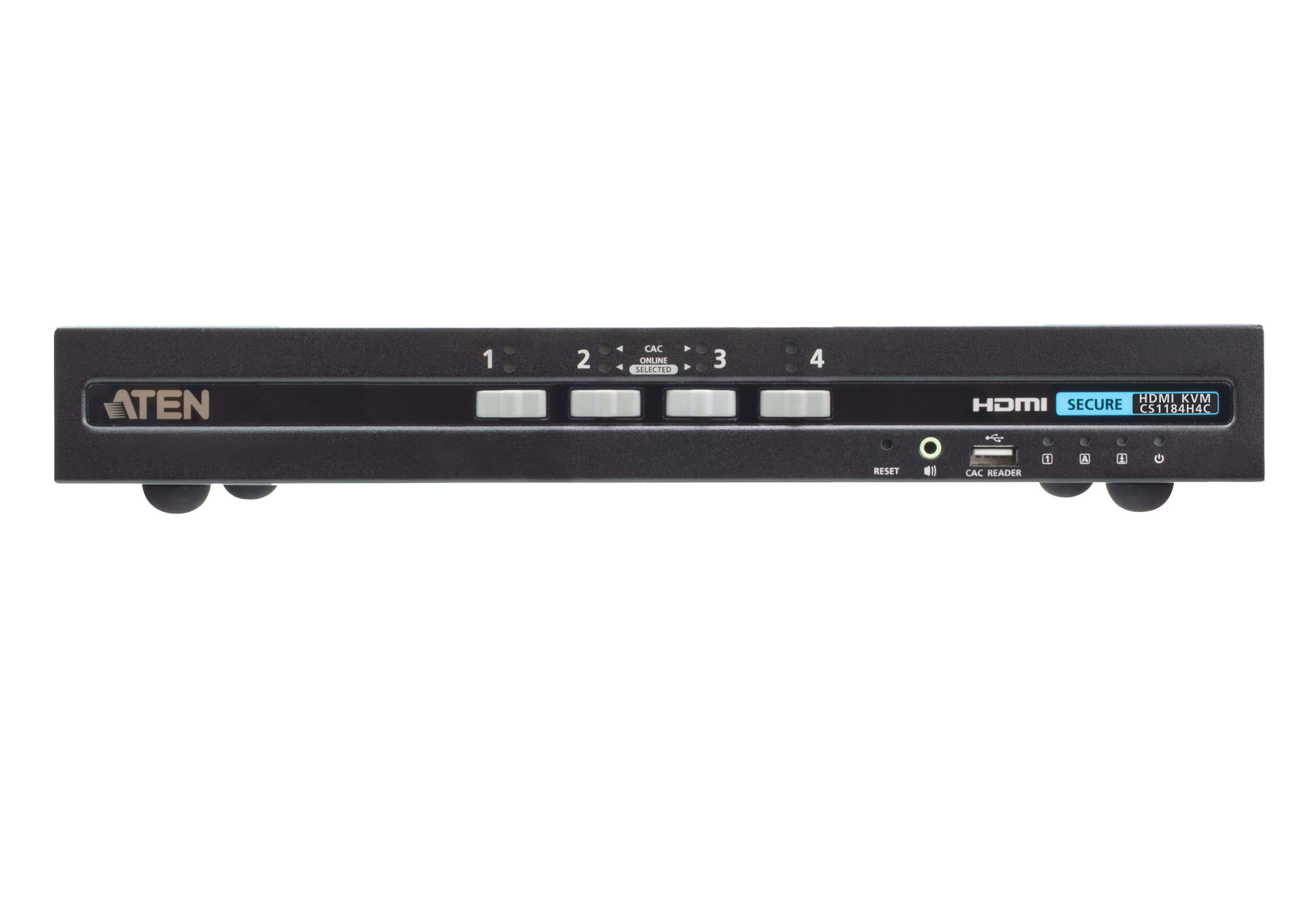 4-Port Usb - 4k Hdmi Secure  Kvm Switch With Card Reader