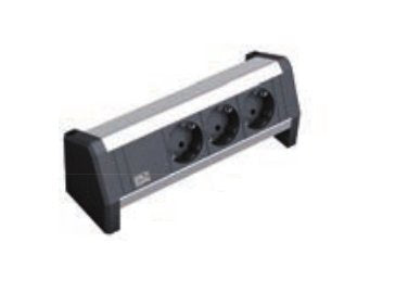 EAN 4016514039487 - Bachmann DESK 1 base múltiple 3 salidas AC Interior Negro, Plata imagen 1