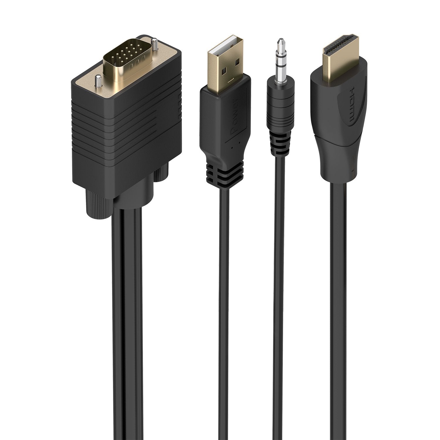 EAN 8435739904749 - AISENS A115-1007 adaptador de cable de vídeo 1 m VGA (D-Sub) + 3.5mm + USB Type-A HDMI tipo A (Estándar) imagen 1