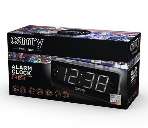 Camry Cr 1156 Reloj Despertador Digital Negro, Gris