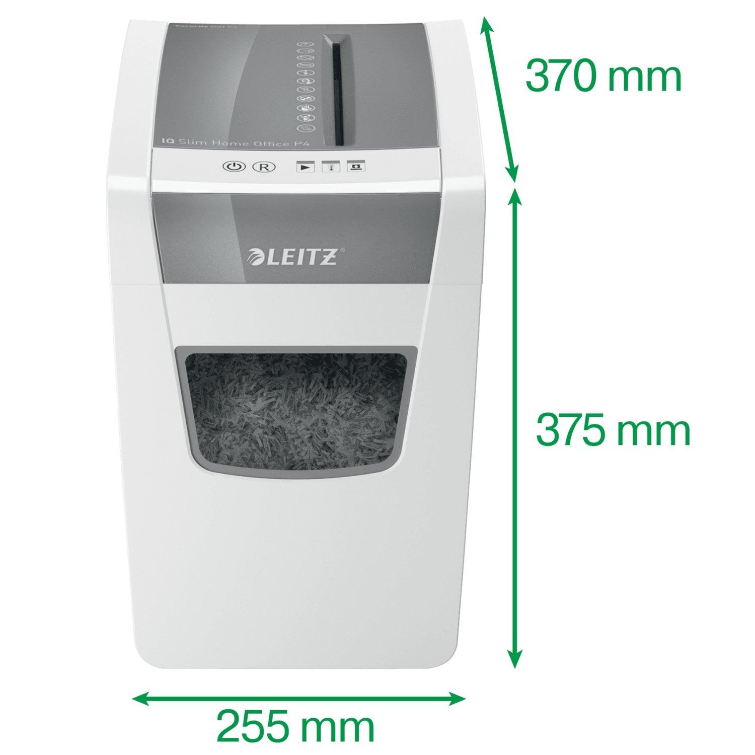 Leitz Iq Slim Office P-4 Triturador De Papel Corte Cruzado 22 Cm Blanco