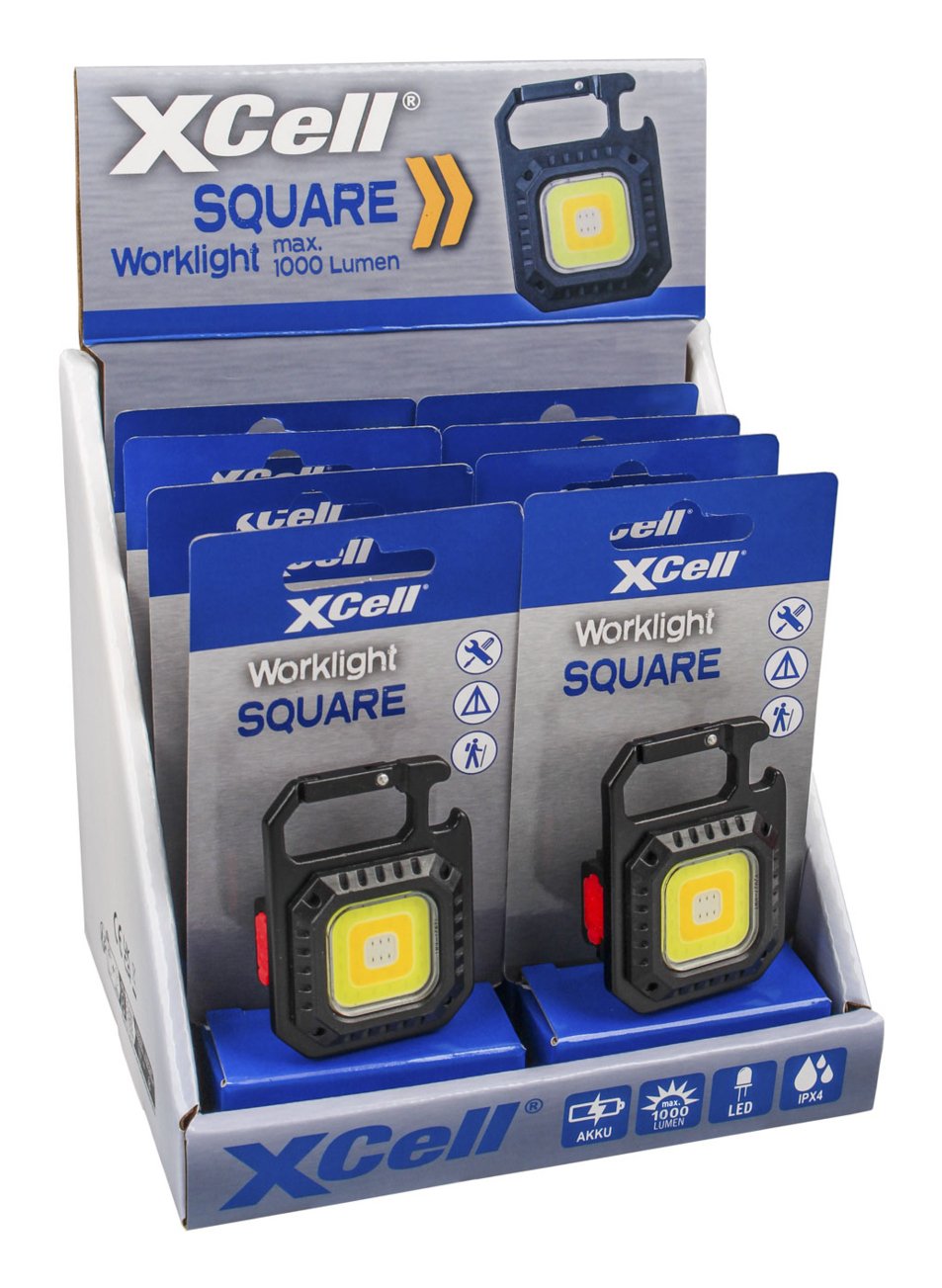 EAN 4042883801127 - XCell Work Square Negro, Gris Linterna de clip LED imagen 6