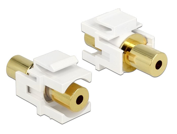 Keystone Modul Klinkenbuchse 3,5 Mm 4 Pin > Klinkenbuchse 3,5 Mm 4 Pin Chapado En Oro Weiss