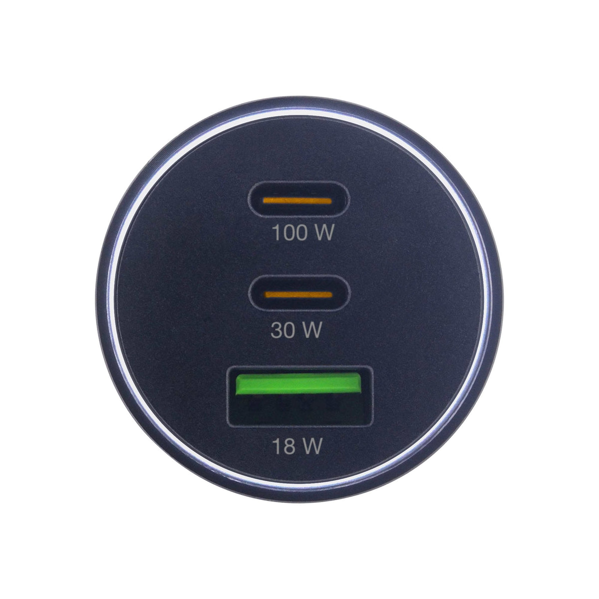 Inline Usb Car Power Adaptador Power Delivery, 2x Usb-C + Qc Usb-A, Black