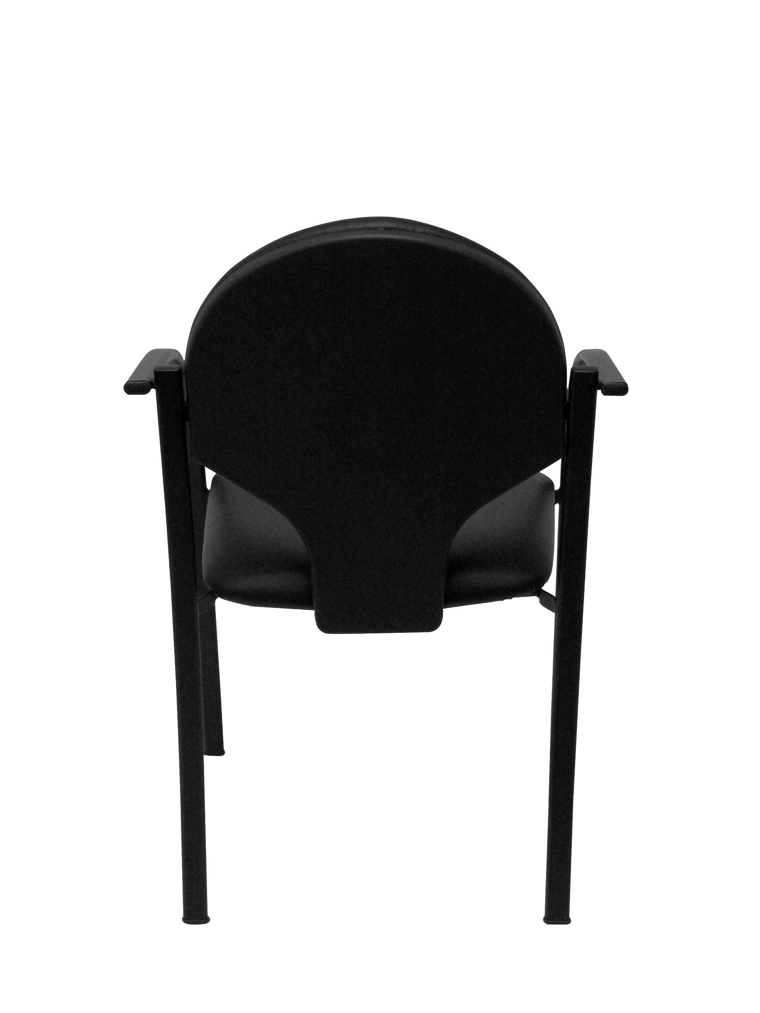 Pack 2 Sillas Hellin Chasis Negro Similpiel Negro