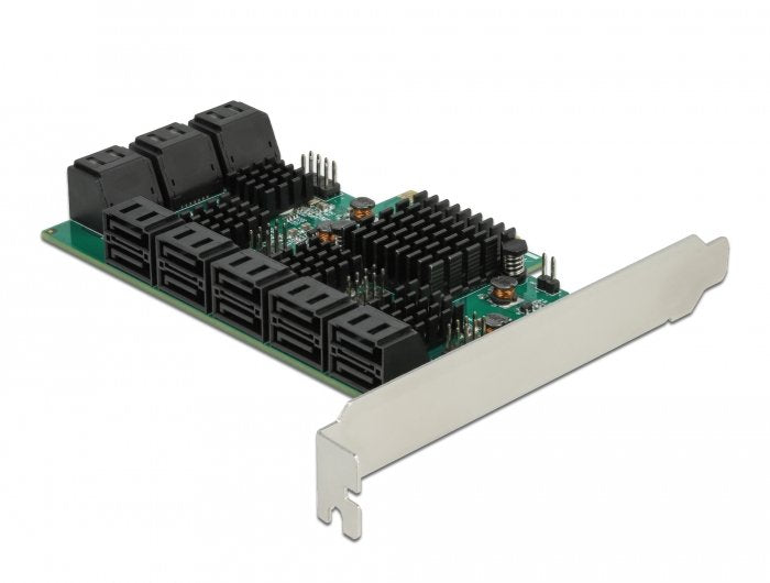 Tarjeta Delock 16 Port Sata Pci Express X4, Controlador 90073