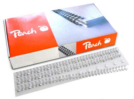 Peach Drahtbinderücken 3:1 Easy-Wire 34 Loop A4 8mm Plata