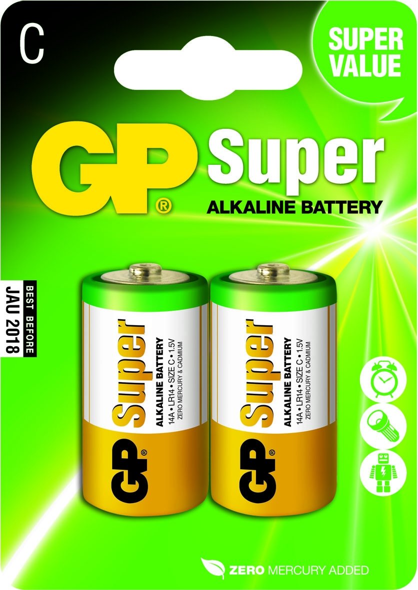 1x2 Gp Super Alkaline 1,5v C Baby Lr14             03014ac2