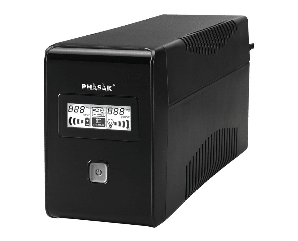 Sai Línea Interactiva Phasak 650 Va Lcd Interactive 650va 2 Salidas Formato Torre