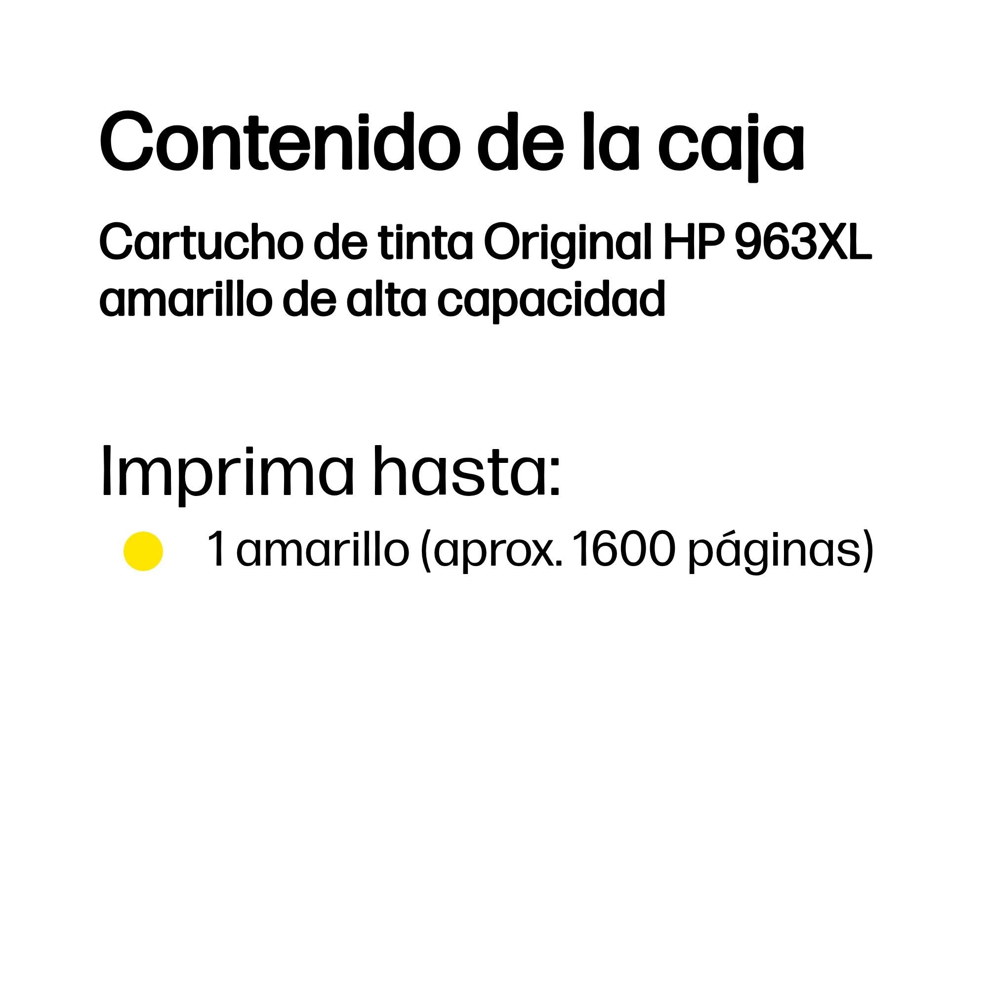 EAN 0192545866606 - HP 963XL High Yield Yellow Original Ink Cartridge cartucho de tinta 1 pieza(s) Alto rendimiento (XL) imagen 3