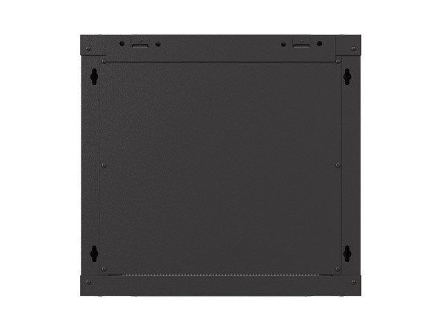 Armario Lanberg Mural Rack 19" 9u 540x350 Flat Pack Negro Puerta Cristal