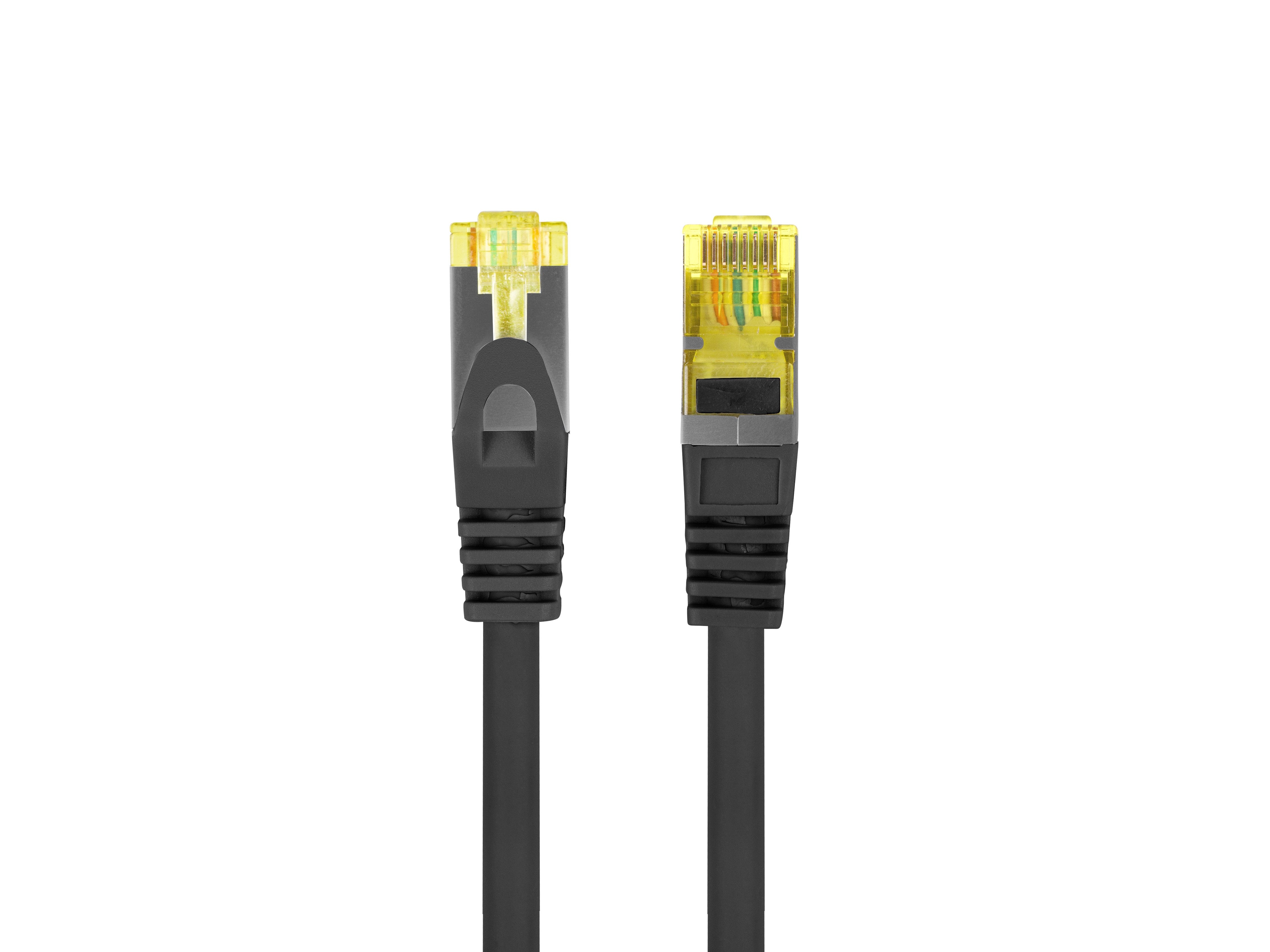 Cable De Red Lanberg Cat.6a S/Ftp Lszh Cu 0.5m Fluke Passed Negro