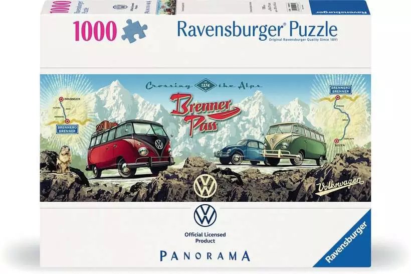 Ravensburger Puzzle Panorama - Mit Dem Bulli Über Den Brenner (1000 Teile) 12000443