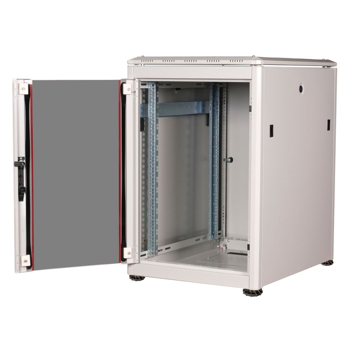 Roline 19-Zoll Netzwerkschrank Pro 16 He, 600x800 Bxt Glastr Grau
