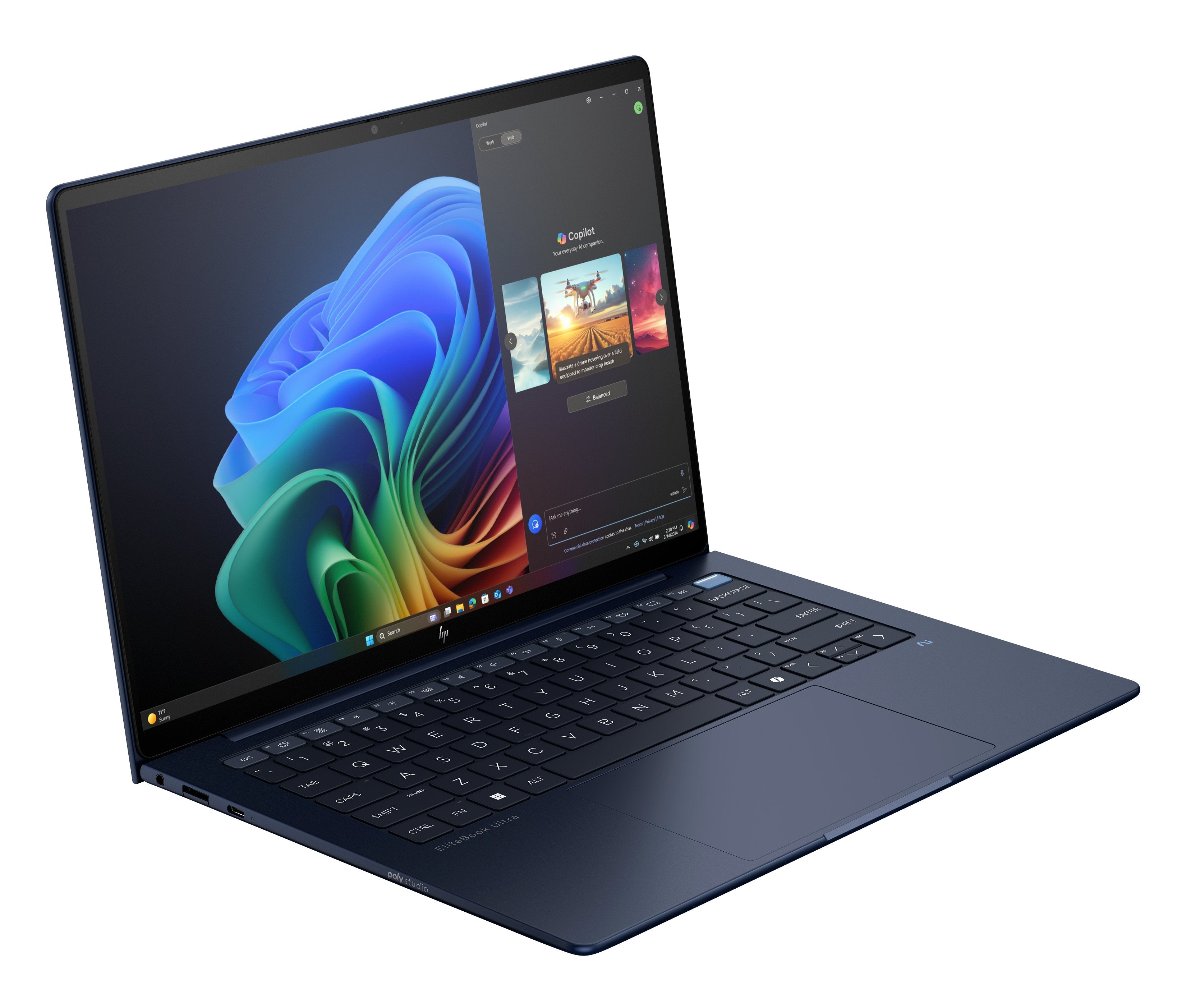 Portátil  Hp Elitebook Ultra G1i Intel Core Ultra 7 258v 14" Pantalla Táctil 2.8k 32 Gb Lpddr5x-Sdram 512 Gb Ssd Wi-Fi 7 (802.11be) Windows 11 Pro Azul