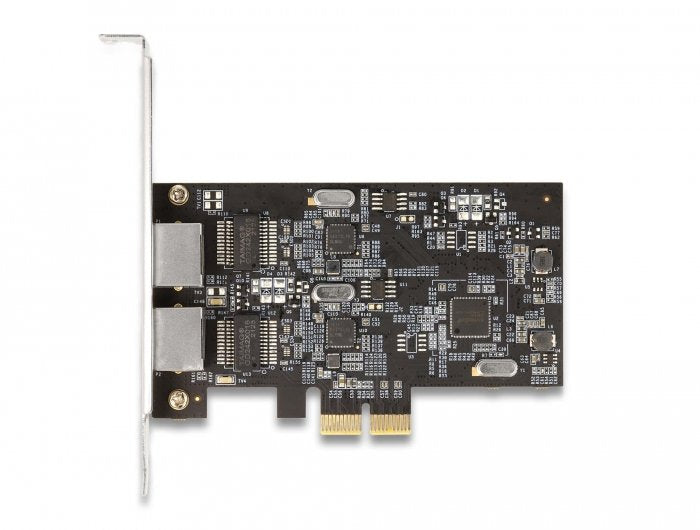Tarjeta Delock Pci Express X2 En 2 X Rj45 2.5 Gigabits, Adaptador Lan 89392