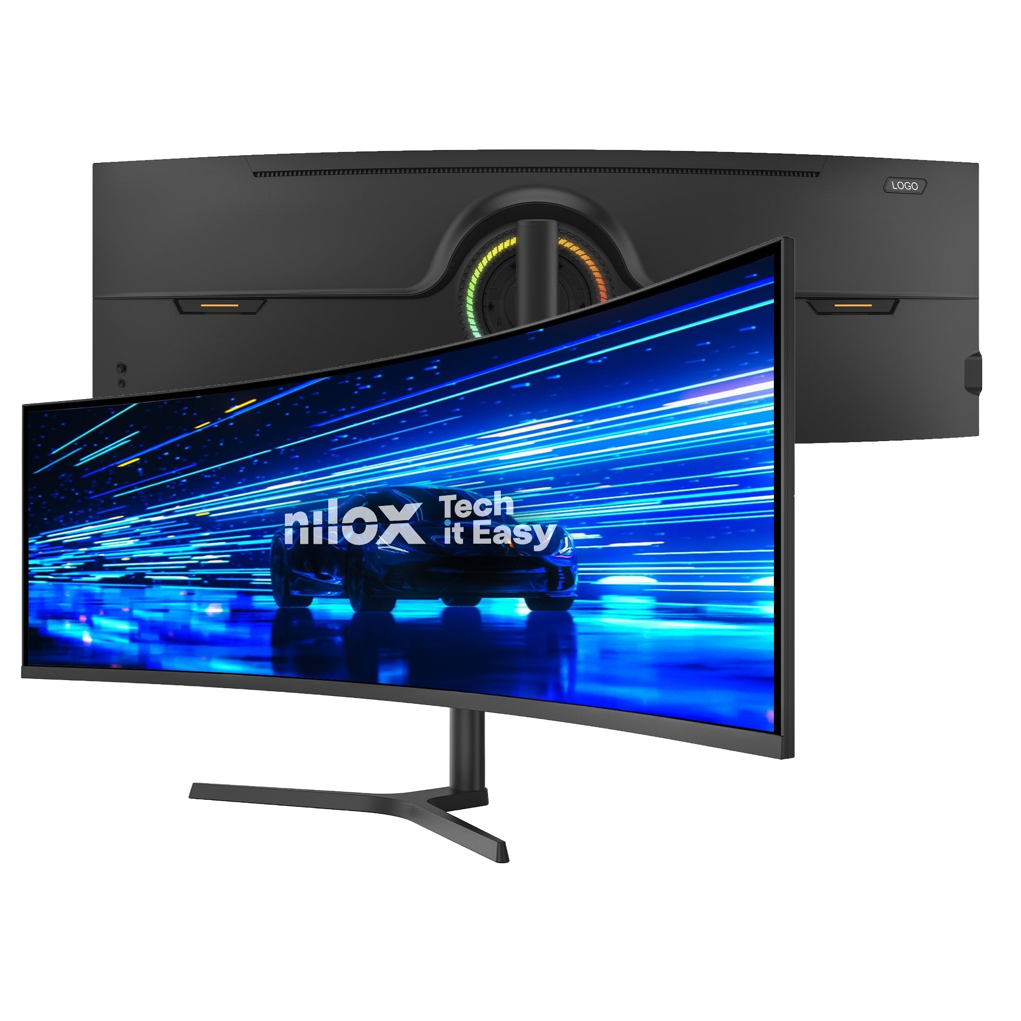 Monitor 49" Curvo Usb-C Dp Hdmi Nilox Nxm49crvdc Dqhd 5120x1440 1ms 165hz 2x3w Vesa 100x100 Pivotant