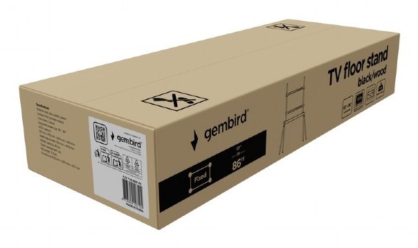 Soporte Gembird Tvs-86f-01-Bk Para Tv  (86") Negro, Madera