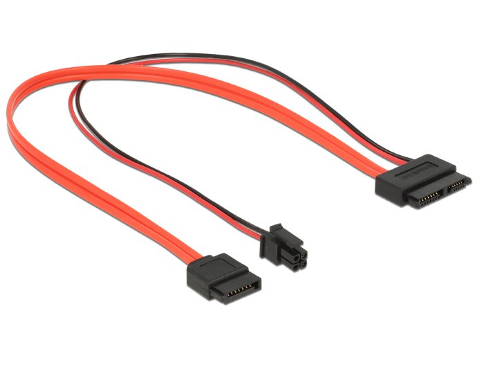 Delock Cable Slim Sata 6 Gb/S 13 Pin Hembra > Sata 7 Pin