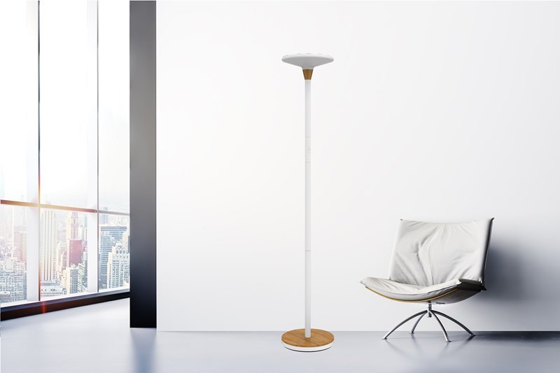Unilux Baly Bamboo Led-Deckenfluter Blanco-Bamhs, Dimmbar