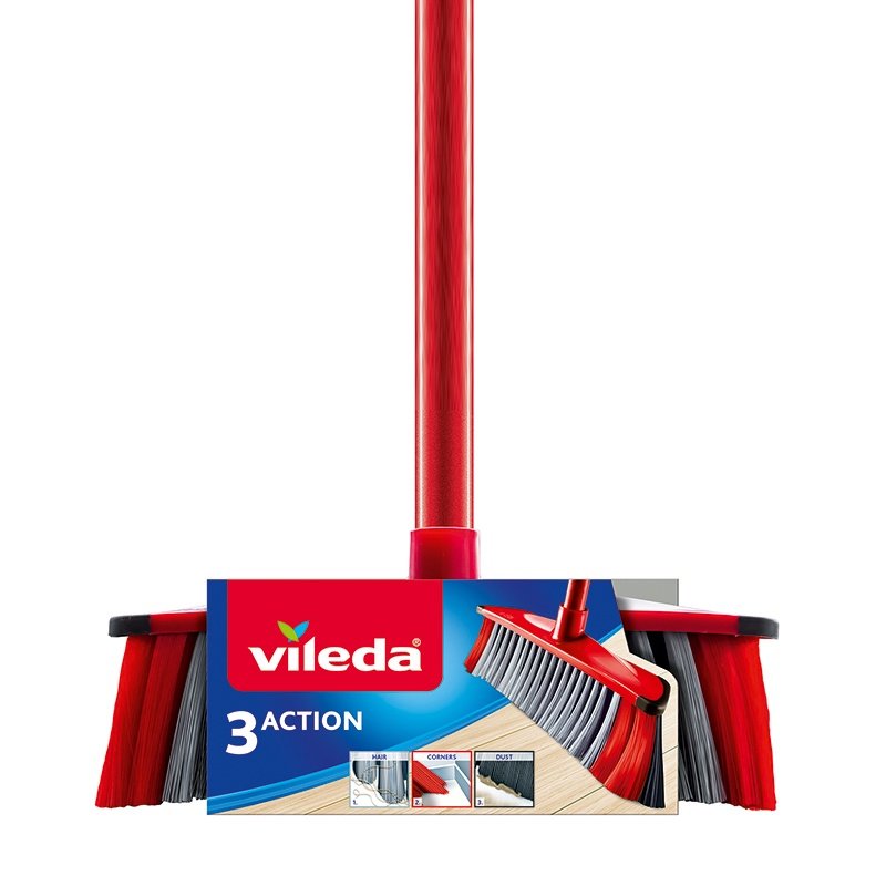 EAN 4023103173286 - Vileda 4023103173286 escoba Interior Cerda dura Gris, Rojo imagen 1