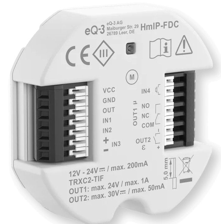 Controlador De Apertura De Puerta Universal De Ip Homematic Hmip-Fdc, Relay White 160811a0