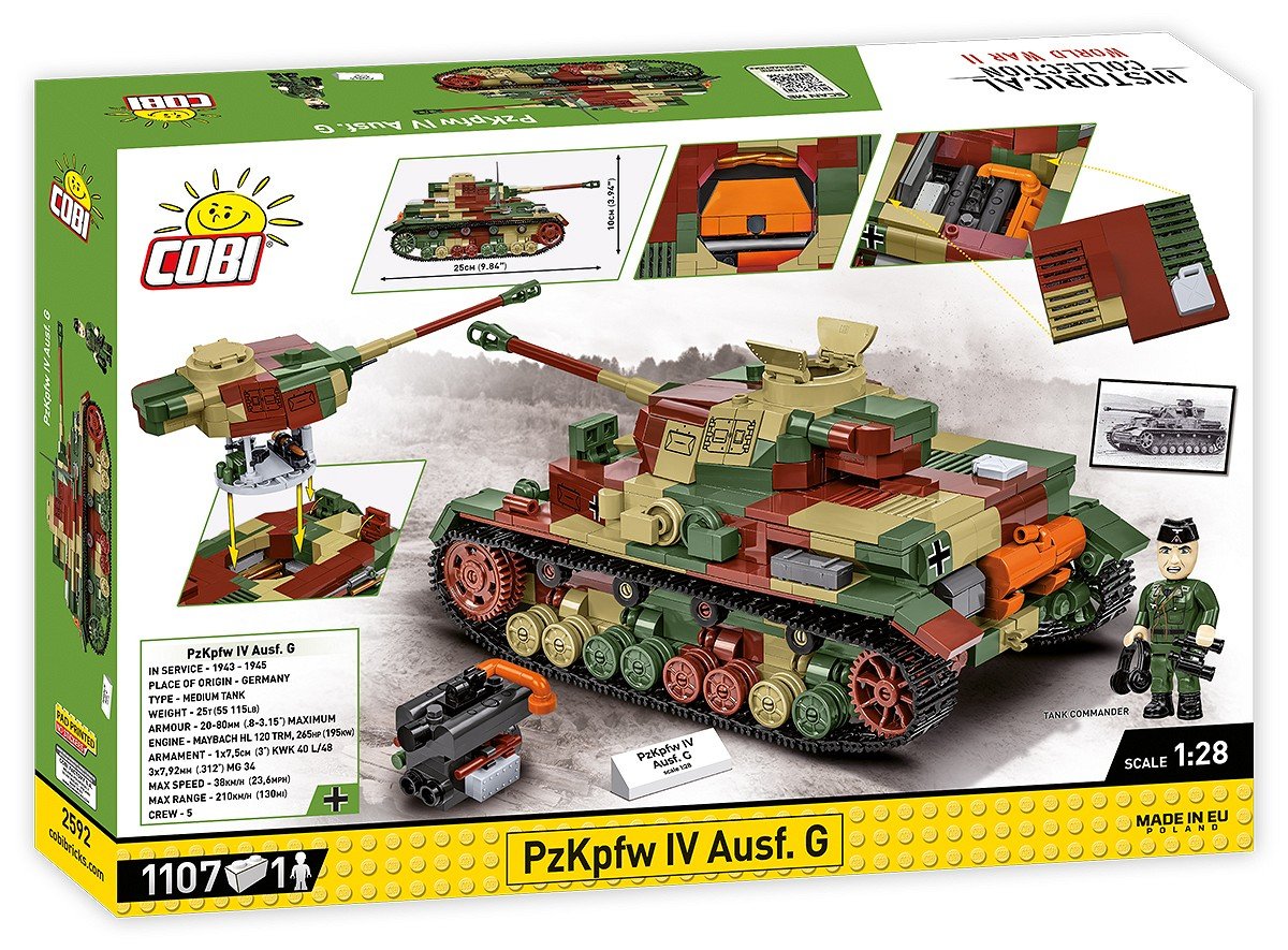 Cobi Blocks Wwii Pzkpfw  Iv Ausf.G 1107 Blocks