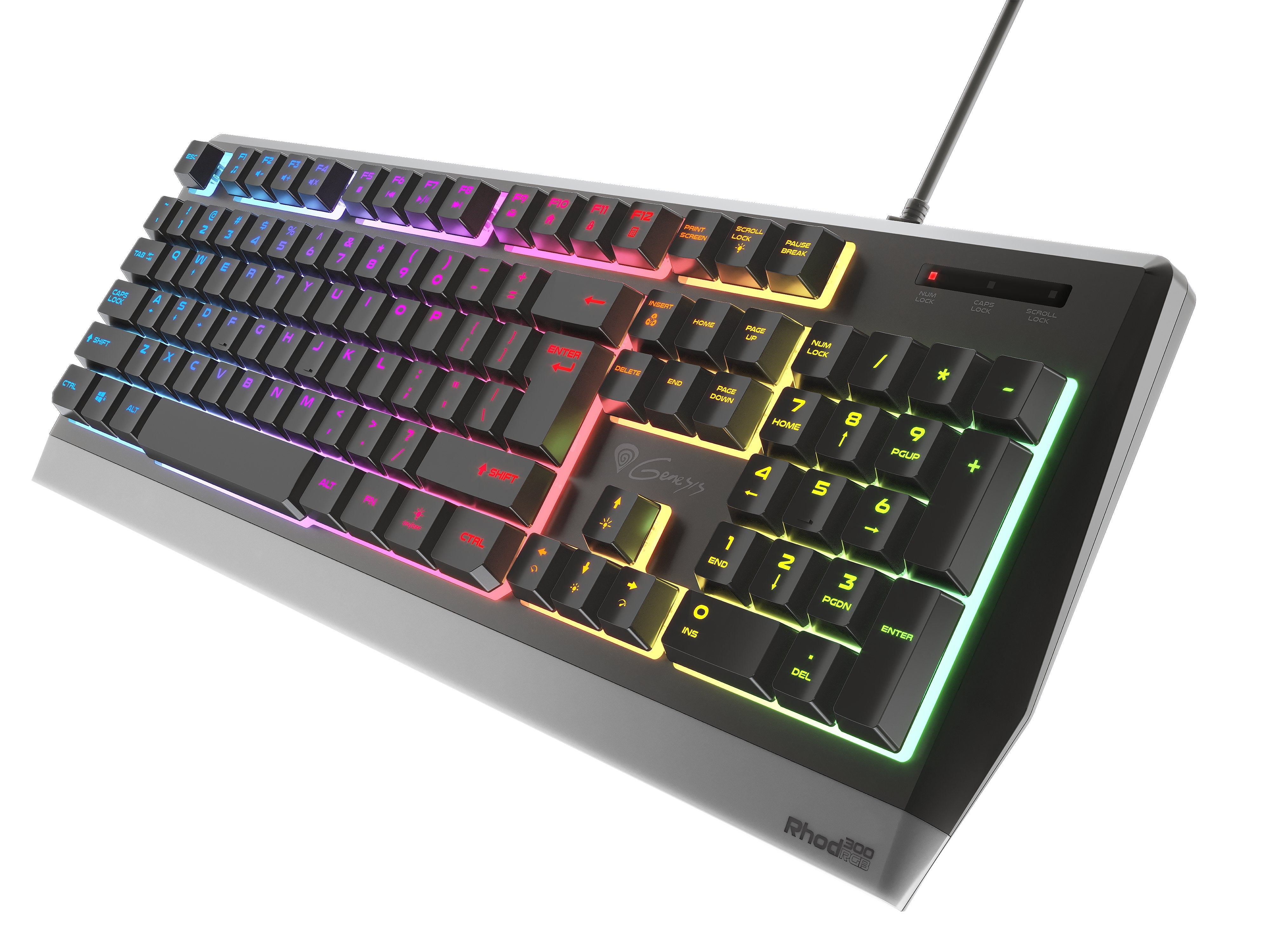 Genesis Gaming Tastatur Rhod 300 Rgb Cablegeb. (Fr)