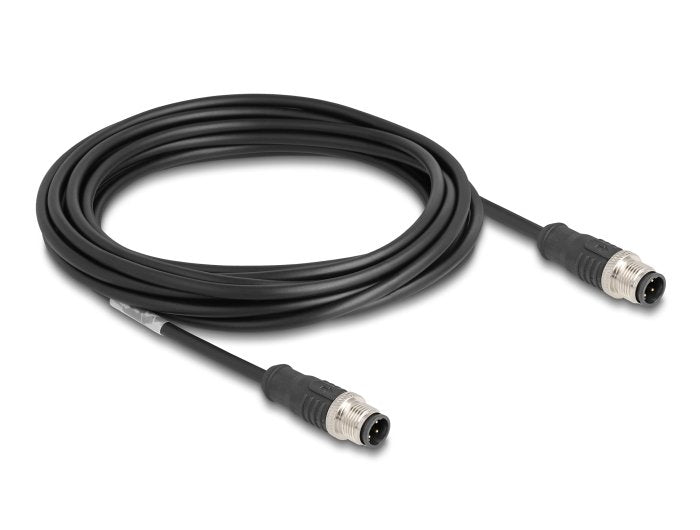 Delock 80849 Cable M12 Codificado D 4 Pin Macho A Macho Pvc 5 M