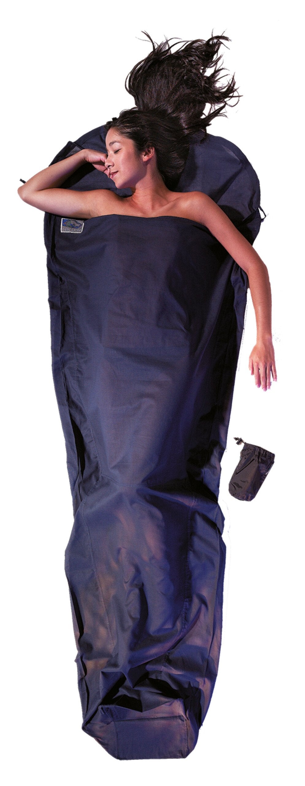 Saco De Dormir Cocoon Mummyliner Algodón Azul