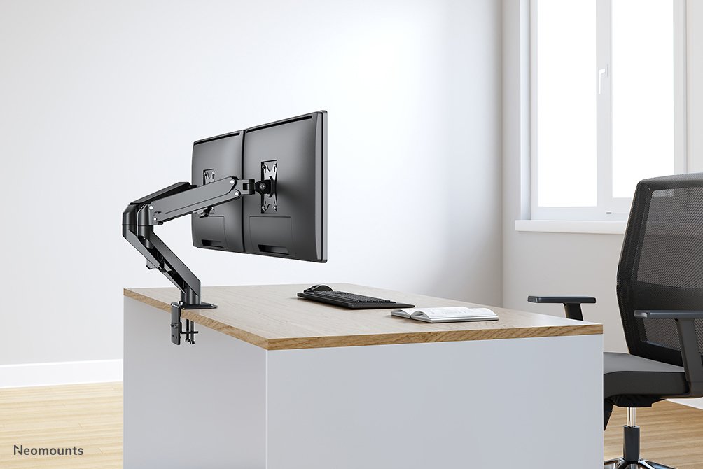 Soporte De Escritorio De Movimiento Completo Para 2 Pantallas De 17-27" 7kg Ds70-700bl2 Neomounts