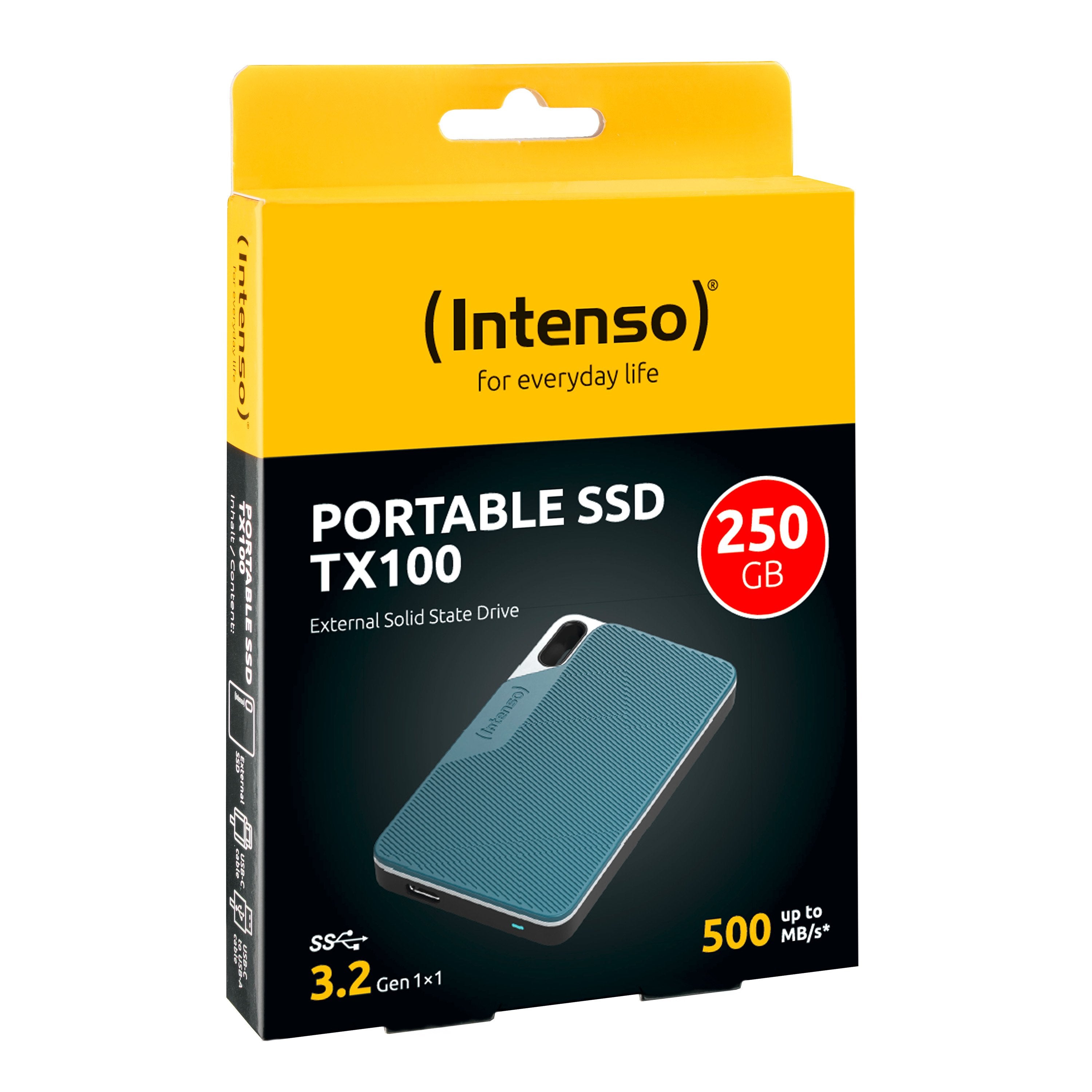 Disco Duro Externo Solido Ssd Intenso Tx100 250gb Usb Tipo C