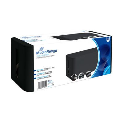 Mediarange Caja De Cable Mediana 318x126x135mm Negro