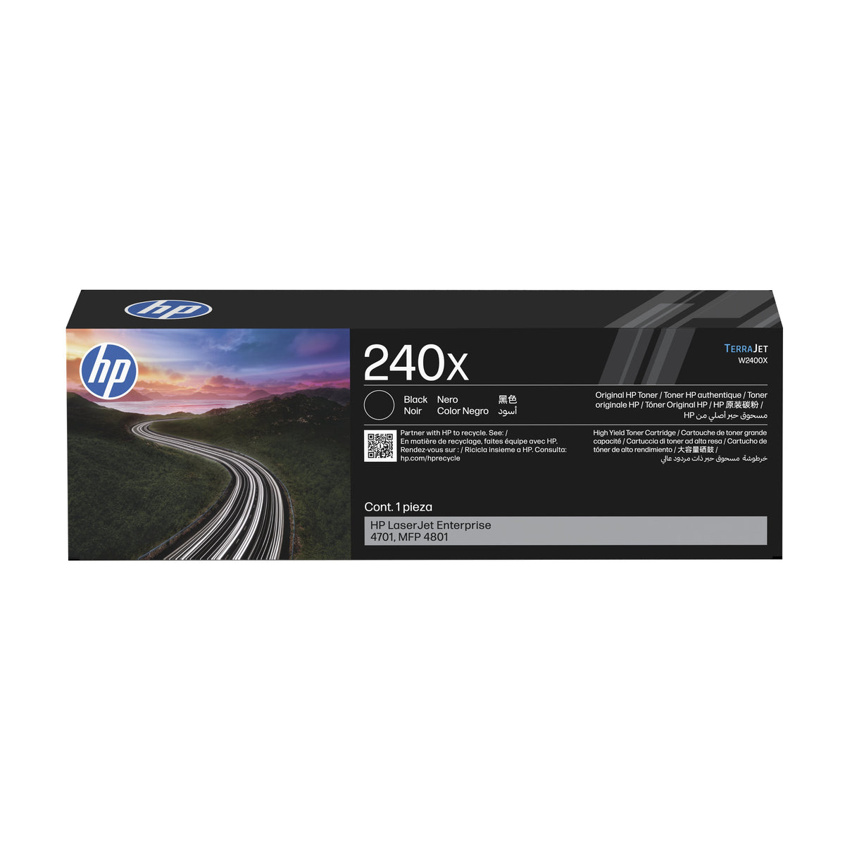 Hp Tóner Negro W2400x 240x  9000 Copias Cartucho De Tóner Hp Laserjet 240x De Alta Capacidad Negro